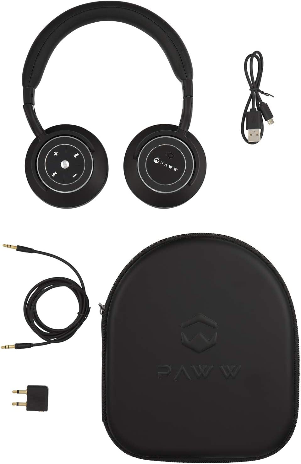 Wavesound 3 Bluetooth 5.0 Headphones Active Noise Cancelling / 16-Hour Battery Life with Precision-Engineered Sound / Foldable Travel & Over-Ear Headphones (Black)