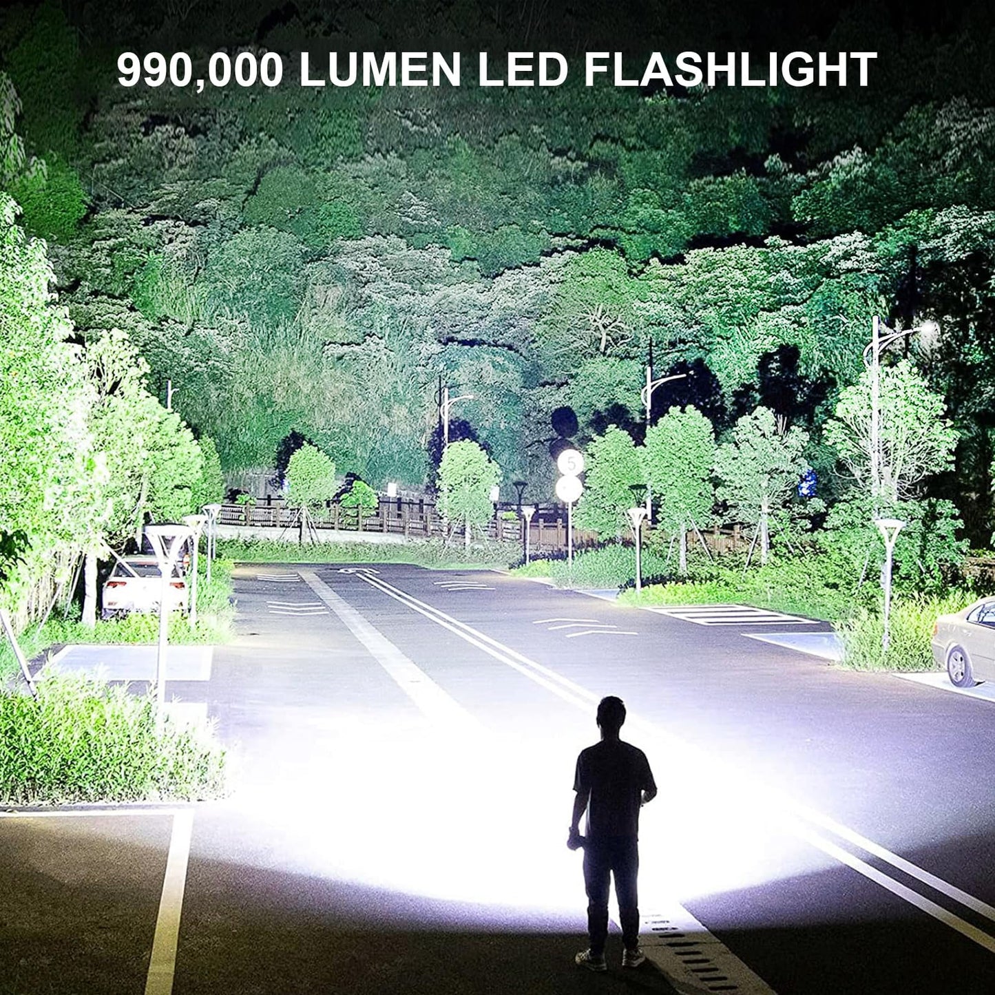 990000 Lumens Powerful Flashlight Rechargeable XHP90 Super Bright Waterproof Led Tactical Flashlight 5 Mode USB Zoom Torch for Camping Emergency