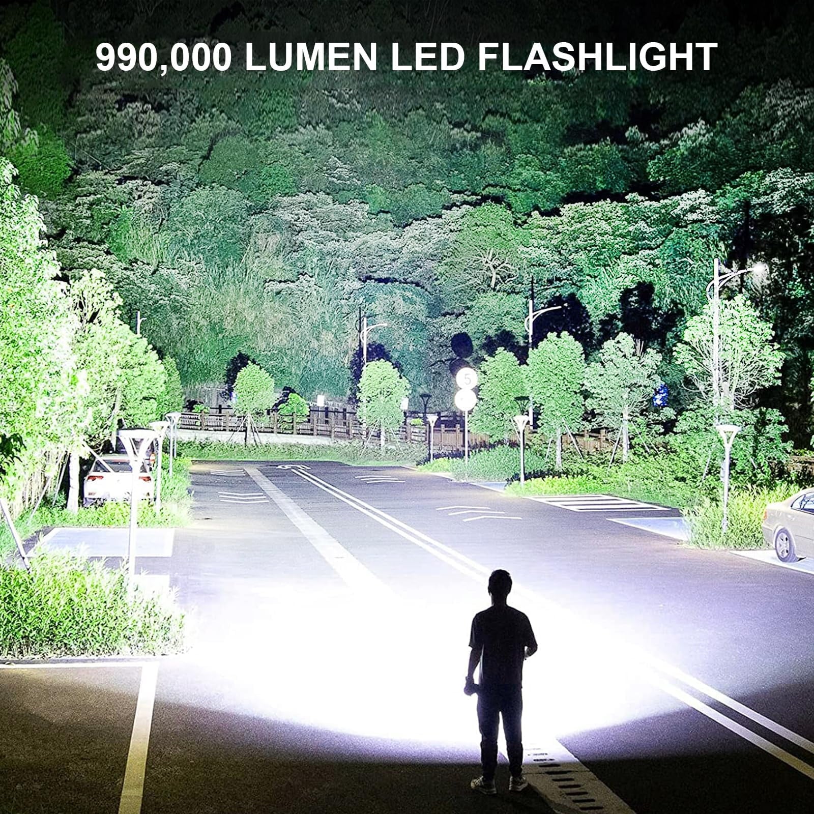 990000 Lumens Powerful Flashlight Rechargeable XHP90 Super Bright Waterproof Led Tactical Flashlight 5 Mode USB Zoom Torch for Camping Emergency
