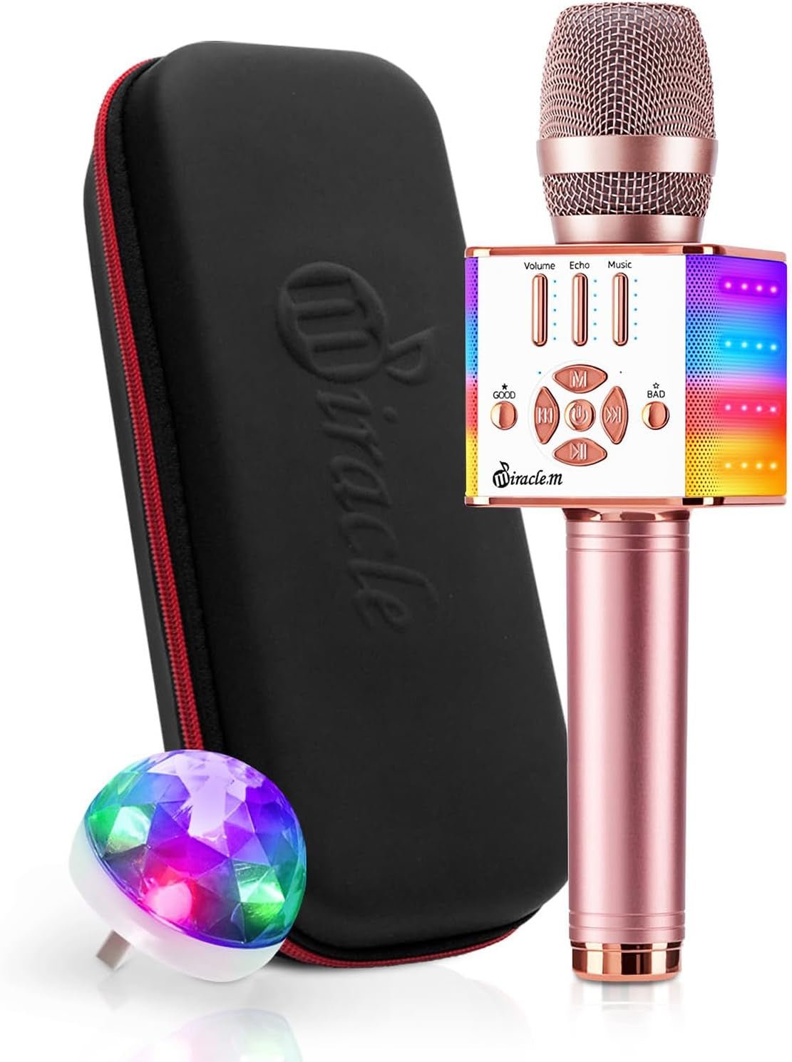 M90 - Bluetooth Karaoke Microphone - Bluetooth Microphone Wireless - Wireless Microphone Karaoke - Microphone for Kids and Adults - Carpool Car Karaoke Microphone with Speaker - Karaoke Mic
