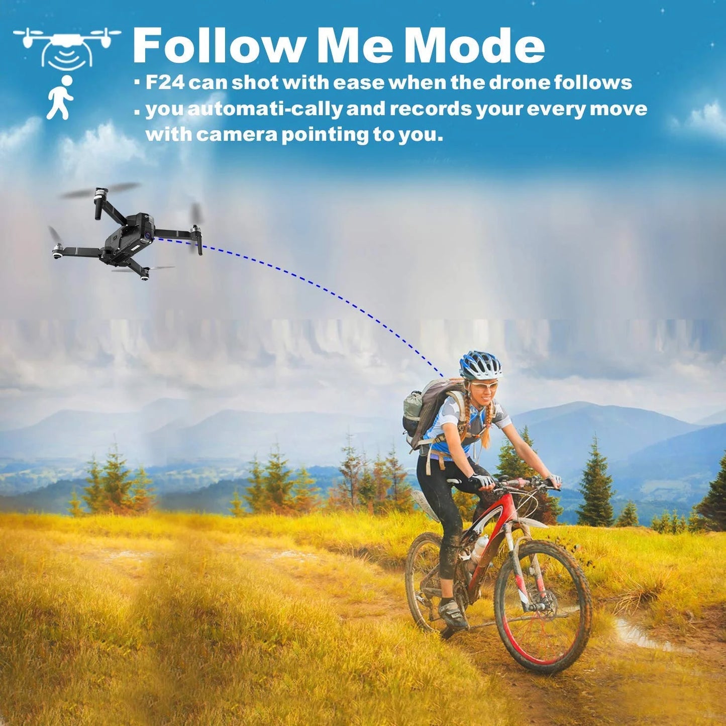 F24 PRO 4K UHD Drone, GPS, 30-Min Flight, Foldable Mini Drone, Brushless Motors, FPV, Wi-Fi, RC Quadcopter for Kids & Adults, Beginners & Enthusiasts, Carrying Case, Black