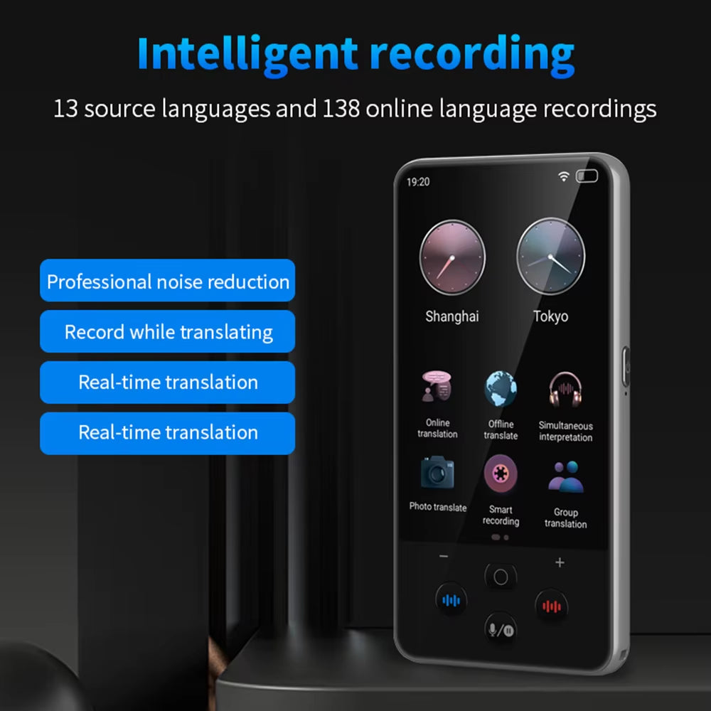 Portable Language Translator Device 138 Languages Voice Translating Offline Translation Simultaneous Text/Photo Translate