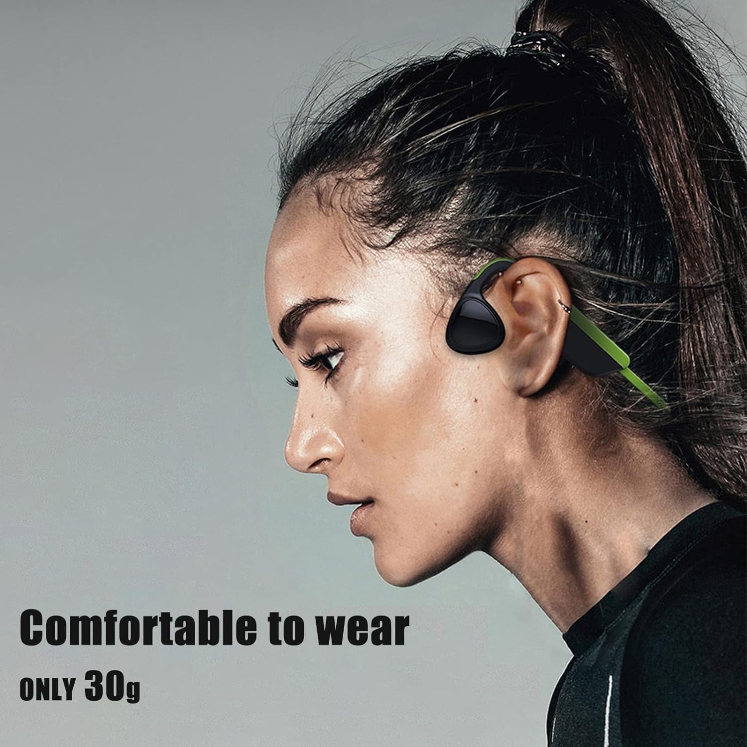 Bone Conduction Headphones IPX8 Waterproof Headphones for Swimming Bluetooth Open Ear Headphones with 8G Memory Wireless Headphones