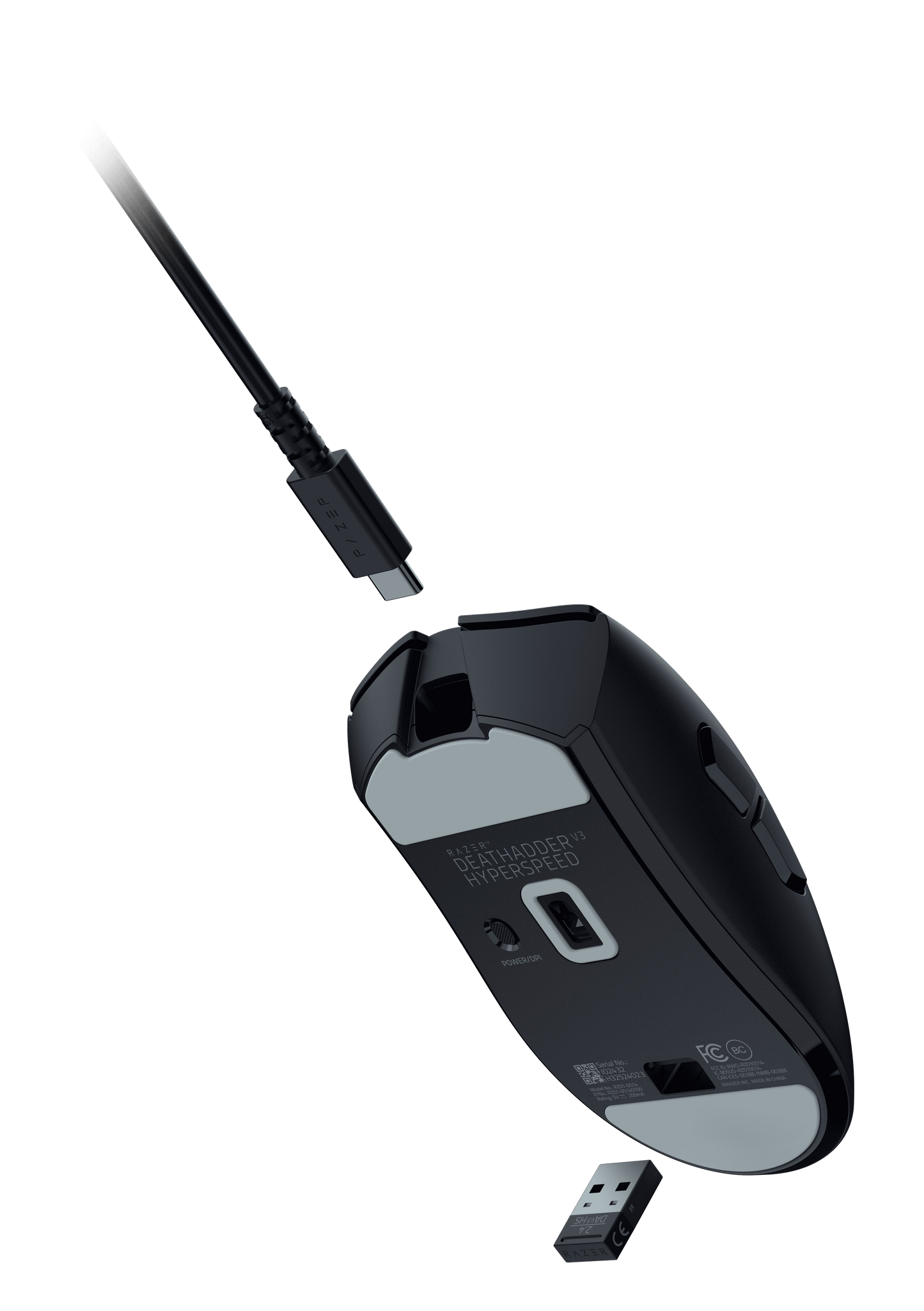 Deathadder V3 Hyperspeed Optical USB Wireless Gaming Mouse, Black
