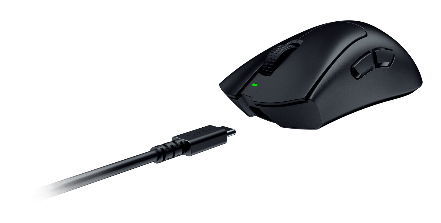 Deathadder V3 Hyperspeed Optical USB Wireless Gaming Mouse, Black