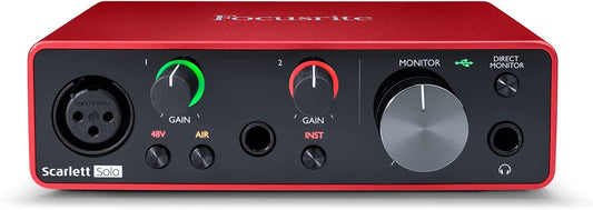 Scarlett Solo 3Rd Gen USB Audio Interface, for the Guitarist, Vocalist, Podcaster or Producer ? High-Fidelity, Studio Quality Recording, and All the Software You Need to Record